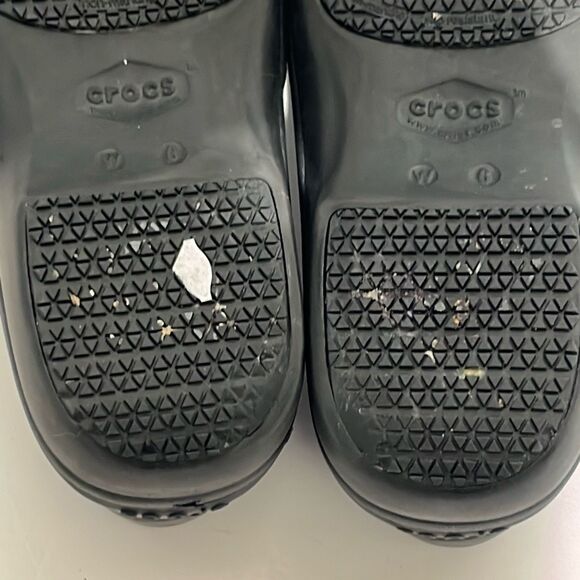 Crocs Women's Black Neria Pro II Dual Comfort Slip On Work Clogs Size 6 - Picture 9 of 10